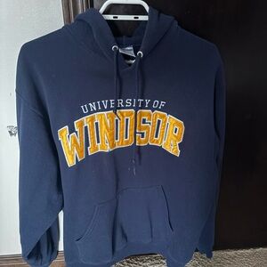 Jerzees Navy and Gold University Hoodie